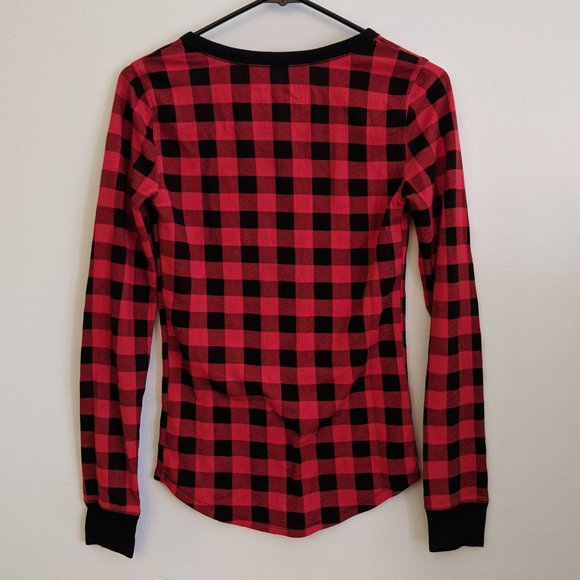 PINK Victoria's Secret Thermal Buffalo Plaid PJ Set - Picture 3 of 5